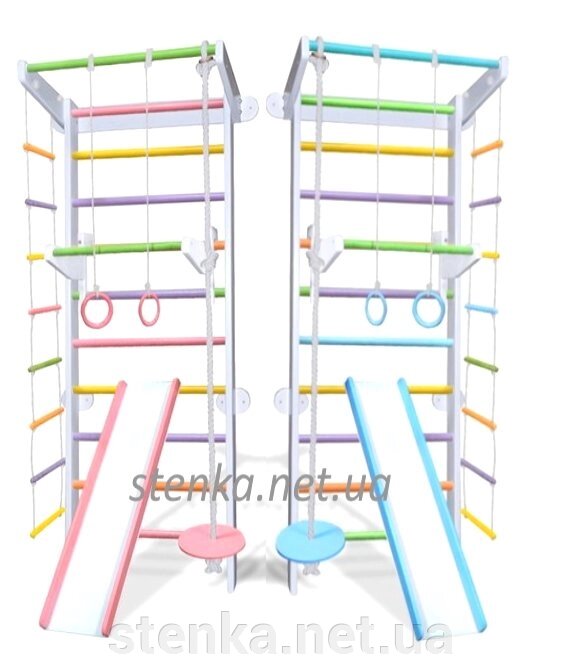 Спортивна дитяча стінка h 225 cm (повний набір) від компанії SportStenkaUA Шведська стінка, спортивний куточок з виробництва, Київ - фото 1