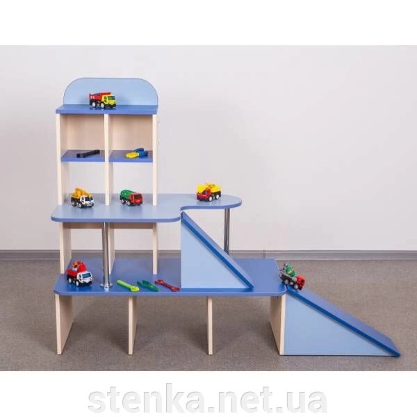 Стелаж ігровий для дитячого садка "Парковка" від компанії SportStenkaUA Шведська стінка, спортивний куточок з виробництва, Київ - фото 1