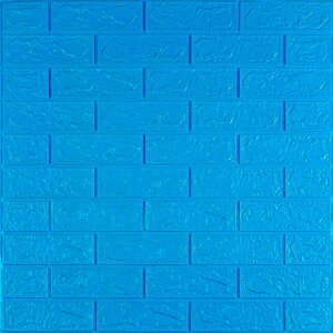 3D панель самоклеюча цегла Синій 700х770х3мм (003-3) SW-00000661