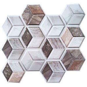 Декоративна ПВХ плитка на самоклейці 3D куби 300х300х5мм, ця за 1 шт. (СПП-506) SW-00001135