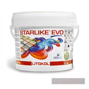 Клей-заповнювач для швів Litokol Starlike Evo 110 епоксидний двокомпонентний 2,5 кг сірий перламутр