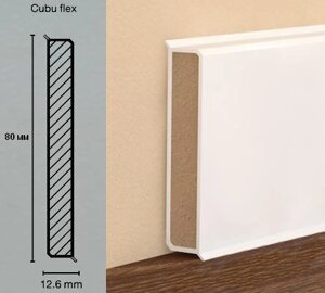 Плінтус dollken CUBU FLEX 80MM білий арт. 276300000117000