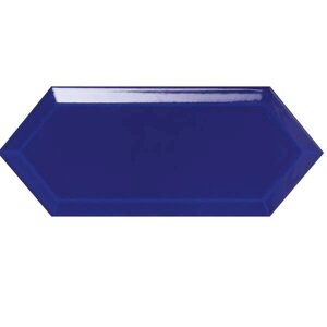 Плитка Monopole Ceramica Cupidon Azul Brillo Bisel 10x25 см