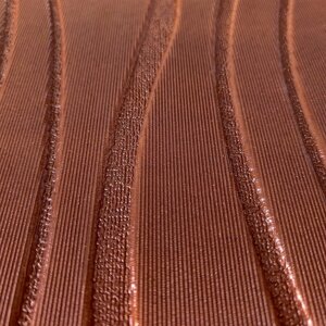 Самоклеюча декоративна настінно-стельова 3D панель коричневі хвилі 600*600*5мм SW-00001882