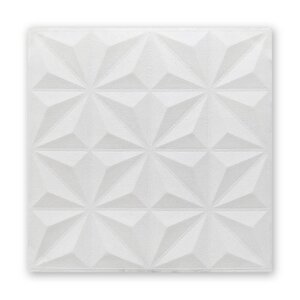 Самоклеюча декоративна настінно-стельова 3D панель зірки 700х700х5мм (116) SW-00000008