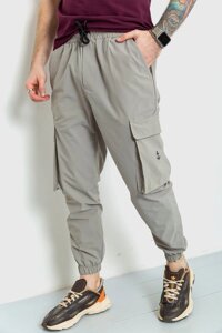 Спортивні брюки чоловічі тонкі стрейчеві колір оливковий 157R102