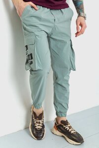 Спортивні брюки чоловічі тонкі стрейчеві колір світло-оливковий 157R102