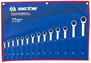Набор ключей комби с трещеткой 14 пр. (8-24мм) KINGTONY 12114MR