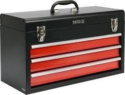 Отримін для інструментів металічний YATO з 3 шуфлядам 218 х 300 х 520 мм