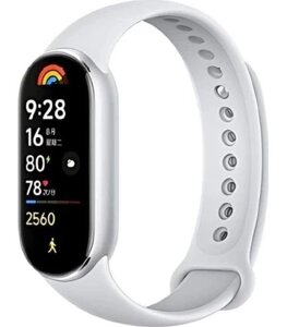 Фітнес-браслет Xiaomi Mi Smart Band 9 Glacier Silver (BHR8340GL); 1.62"490x192) AMOLED сенсорний / Bluetooth 5.4 / 5
