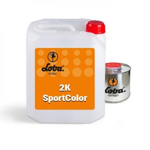 Двокомпонентна фарба для розмітки в спортивних залах Loba 2K Spielfeldmarkierungsfarbe 0,6л