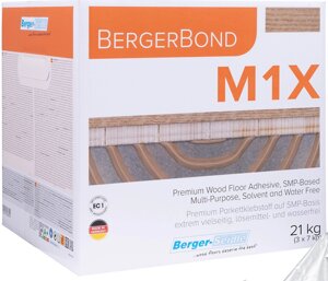 Клей для паркету та паркетної дошки BergerBond M1X 21кг