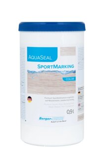 Фарба для розмітки підлоги у спортивних залах Berger AquaSeal SportMarking color 0.9л