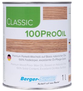 Масло-віск для паркету Berger Classic 100 Pro Oil 1л