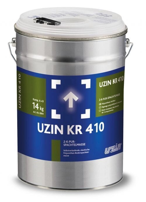 Двухкомпонетная поліуретанова для підлоги шпаклювальна маса Uzin KR 410 10кг - особливості