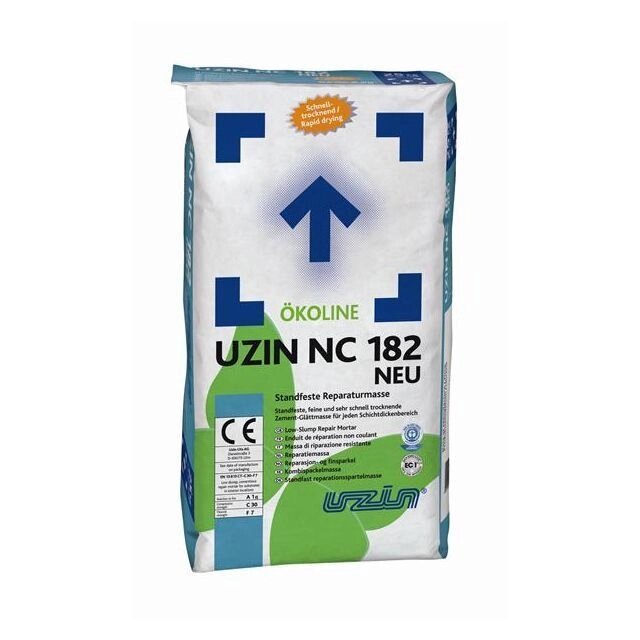 Цементная выравнивающая шпаклевочная масса Uzin NC 182 NEU 25кг - порівняння