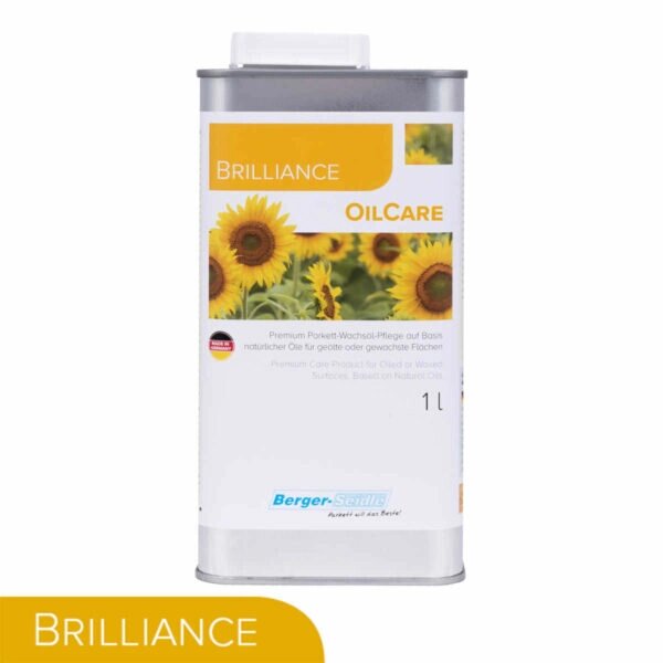 Поліроль для підлоги яка покрти олією з воском Berger Brilliance OilCare 1л від компанії Лаки Фарби - фото 1