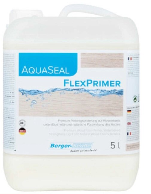 Водна грунтовка для паркету Berger AquaSeal Flex Primer 5л від компанії Лаки Фарби - фото 1