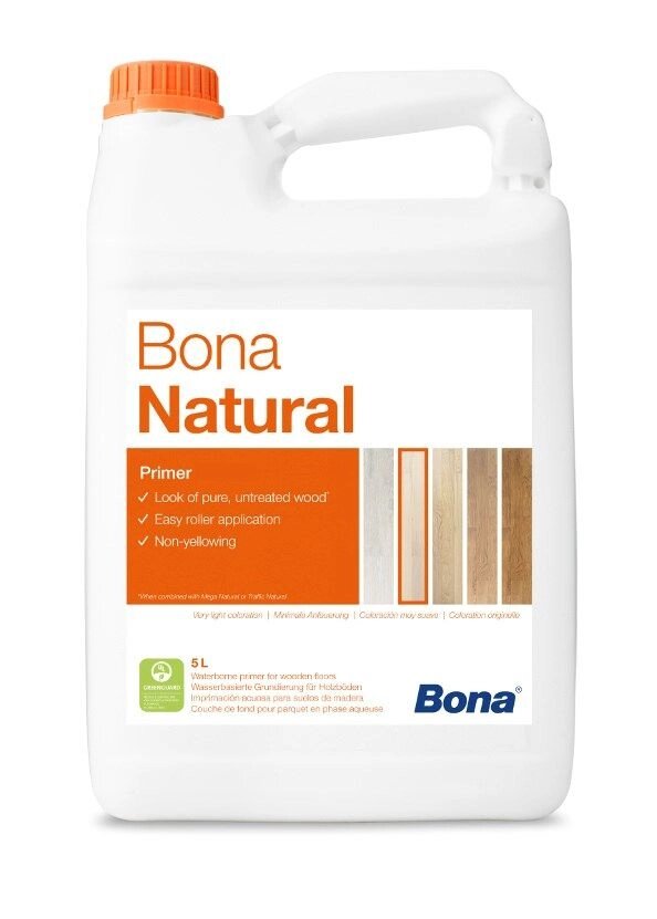 Водний грунт для паркету Bona Natural Primer 5л від компанії Лаки Фарби - фото 1