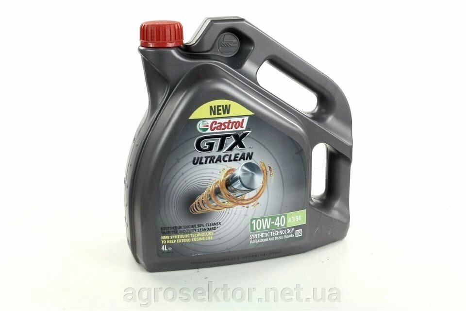 Масло моторн. Castrol GTX ULTRA CLEAN 10W-40 A3/B4 (Канистра 4л) 15DE18 від компанії АГРОСЕКТОР - фото 1