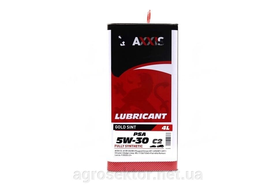 Масло моторне AXXIS  5W-30 С2 PSA Gold Sint  (Канистра 4л) PSA від компанії АГРОСЕКТОР - фото 1