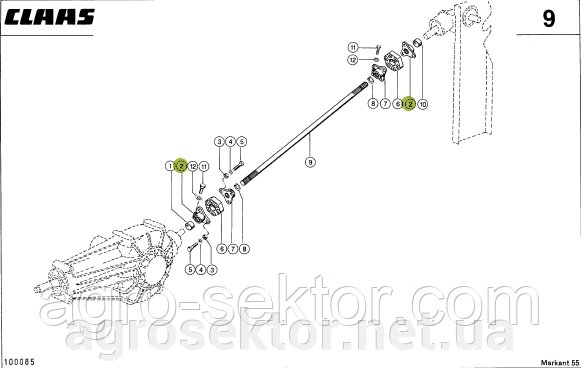 Муфта шліцева приводного вала на прес-підбирач Claas Markant 813514.01 від компанії АГРОСЕКТОР - фото 1