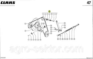 Шків натягувач ременя в зборі на прес-підбирач Claas Markant 773232.31
