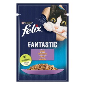АКЦІЯ Felix Fantastic вологий корм із ягням з ягням 85 г