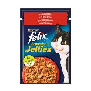 Felix Sensations з яловичиною та томатами в желе 85 г — 85 г