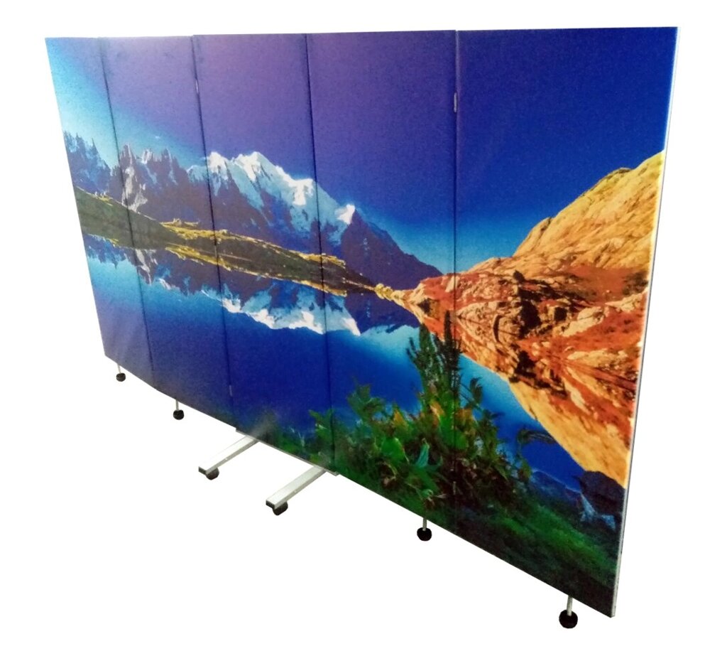 Ширма на роликах 157х250 см 5 секцій з зображенням від компанії ШирмаМаркет - фото 1