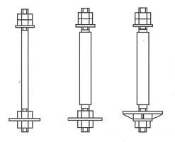 Фундаментный болт Тип 2.1, 2.2, 2.3