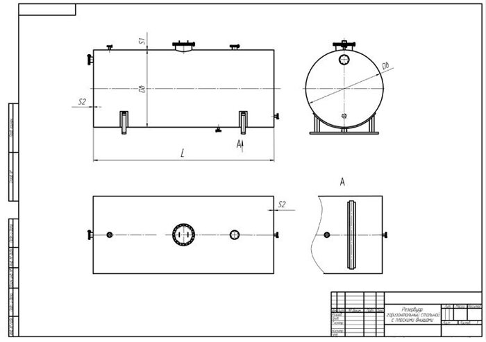 Чертёж резервуара РГС