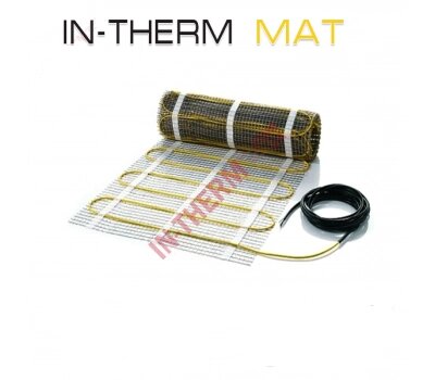 Тонкий нагрівальний мат IN-THERM 6,4m²1300Вт - роздріб
