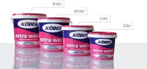 Kober Extra Weiss інтер'єрна фарба для стін та стелі біла 4л