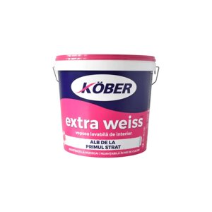 Kober Extra Weiss інтер'єрна фарба для стін та стелі біла 8,5л