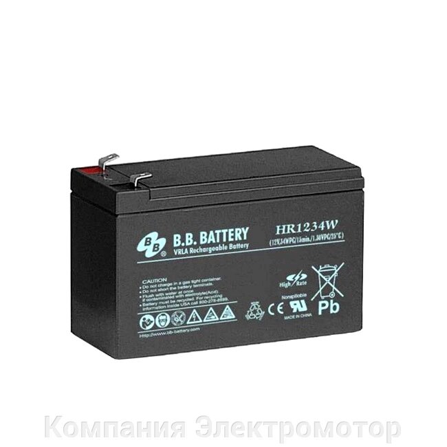 Аккумулятор BB Battery HR1234W/T2 ##от компании## Компания Электромотор - ##фото## 1