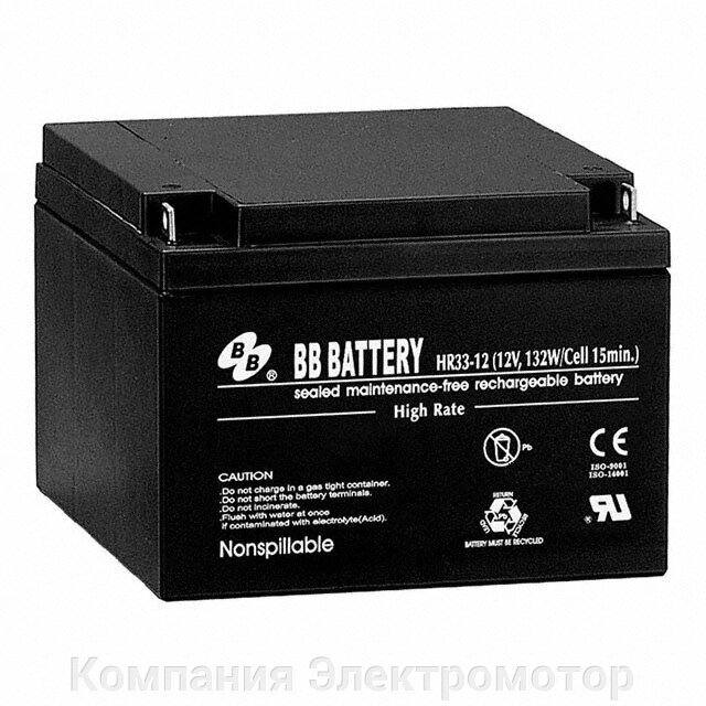 Аккумулятор BB Battery HR33-12/B1 ##от компании## Компания Электромотор - ##фото## 1