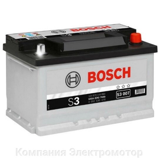 Аккумулятор bosch s3 6СТ-70Н EUR ##от компании## Компания Электромотор - ##фото## 1