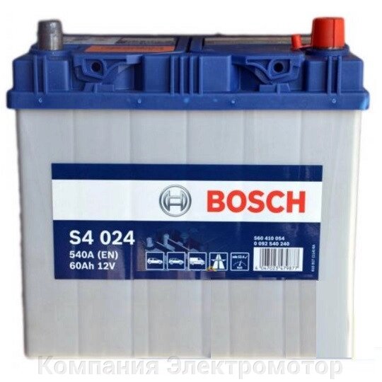 Аккумулятор Bosch S4 Silver 6СТ-60 Азія від компанії Компанія Єлектромотор - фото 1