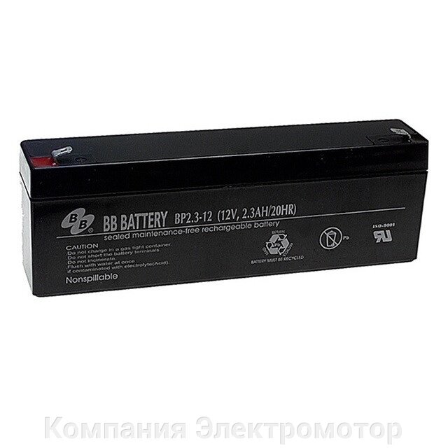 Акумулятор BB Battery BP 2,3-12 / T1 від компанії Компанія Єлектромотор - фото 1