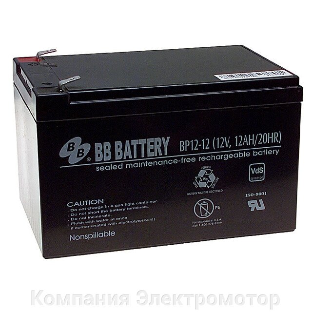 Акумулятор BB Battery BP12-12 / T2 від компанії Компанія Єлектромотор - фото 1