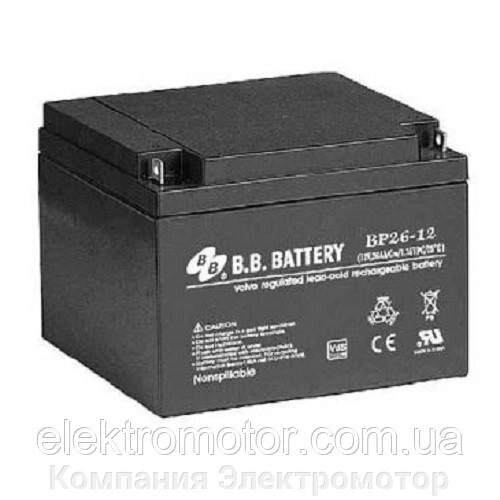 Акумулятор BB Battery BP26-12/B1 від компанії Компанія Єлектромотор - фото 1