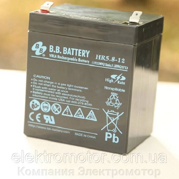 Акумулятор BB Battery HR5.8-12/T2 від компанії Компанія Єлектромотор - фото 1