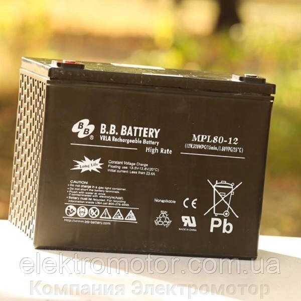 Акумулятор BB Battery MPL80-12/B5 від компанії Компанія Єлектромотор - фото 1