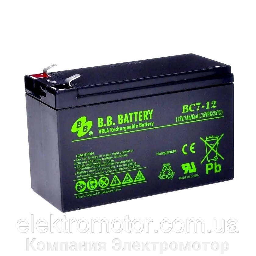 Акумулятор BB Battery ВС 7-12/T2 від компанії Компанія Єлектромотор - фото 1