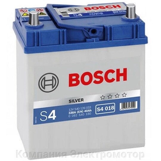 Акумулятор bosch s4 silver 6СТ-40 Азія євро від компанії Компанія Єлектромотор - фото 1
