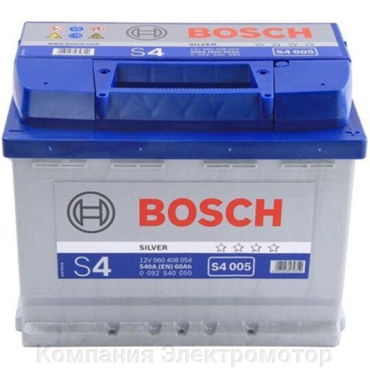Акумулятор Bosch S4 Silver 6СТ-60 Євро від компанії Компанія Єлектромотор - фото 1