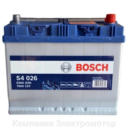 Акумулятор Bosch S4 Silver 6СТ-70 Азія Євро від компанії Компанія Єлектромотор - фото 1