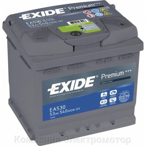 Акумулятор Exide 6ст-53 R + (540А) 207 * 175 * 190 від компанії Компанія Єлектромотор - фото 1