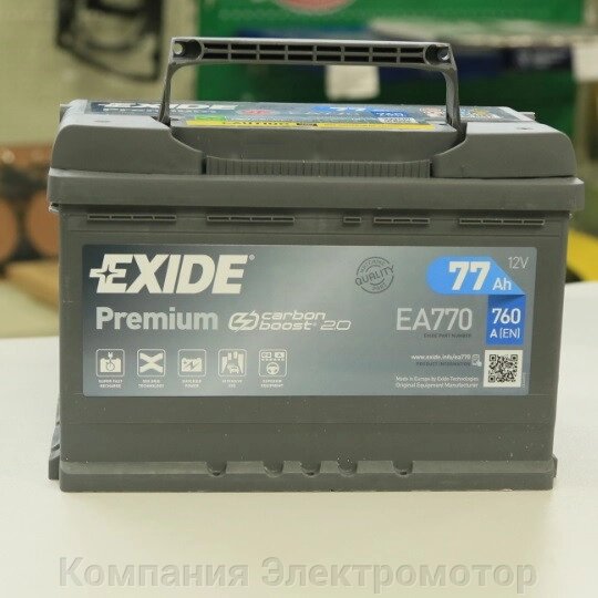 Акумулятор Exide Premium 6СТ-77 Євро від компанії Компанія Єлектромотор - фото 1